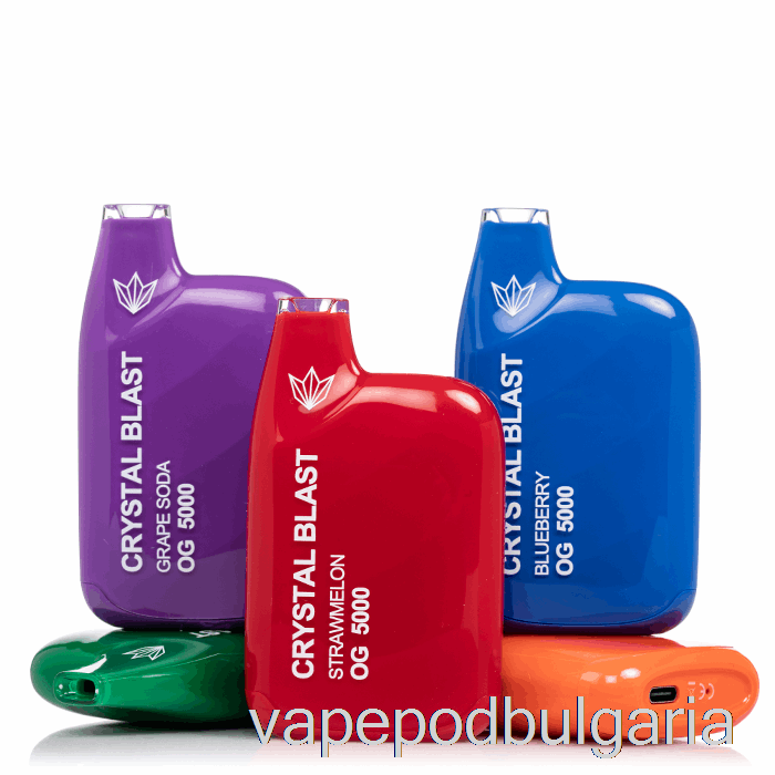 Vape Bulgaria Crystal Blast Og5000 еднократна кисела ябълка
